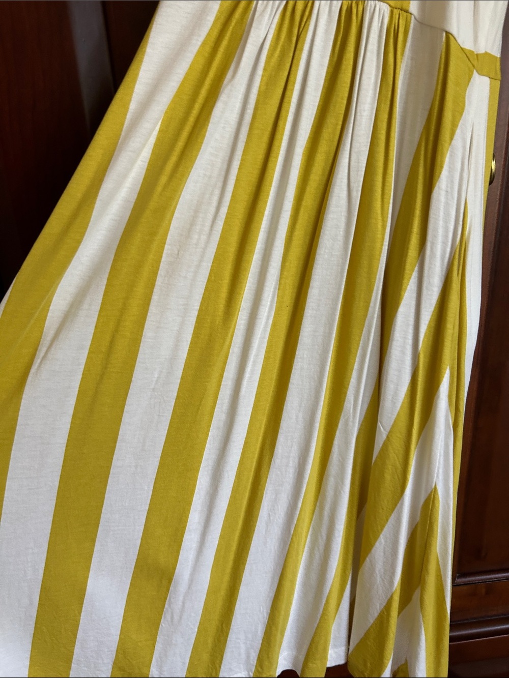 Yellow & White Striped ladies Boden cotton Sundress - Picture 5 of 6